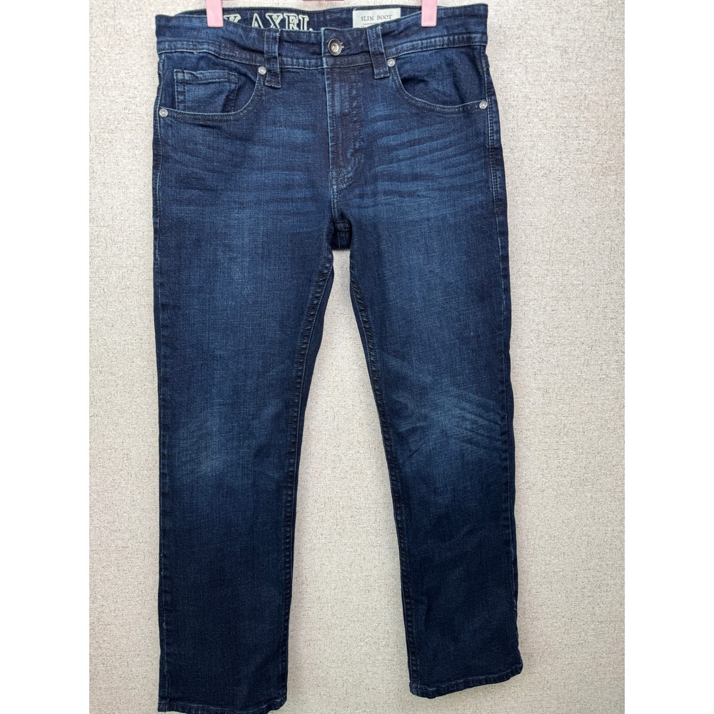 TK Axel Slim Boot‎ Cut Stretch Jeans — W32 x L32 — Dark Wash "Bondi"